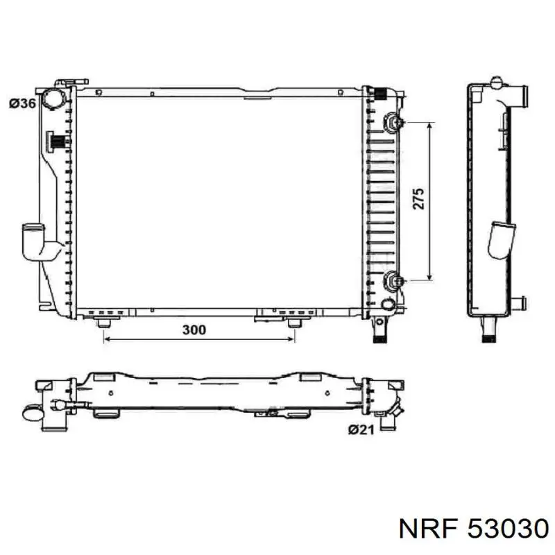 Chłodnica silnika NRF 53030 cena, od 78,32 USD