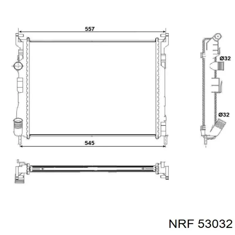 Chłodnica silnika NRF 53032 cena, od 67,60 USD
