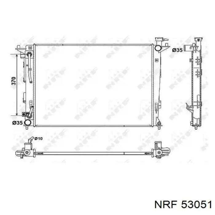 Chłodnica silnika NRF 53051 cena, od 141,59 USD
