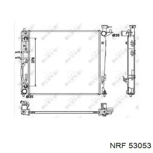 Chłodnica silnika NRF 53053 cena, od 145,85 USD