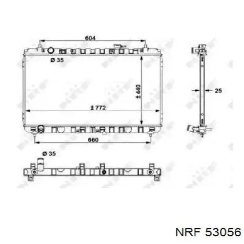 Chłodnica silnika NRF 53056 cena, od 222,33 USD