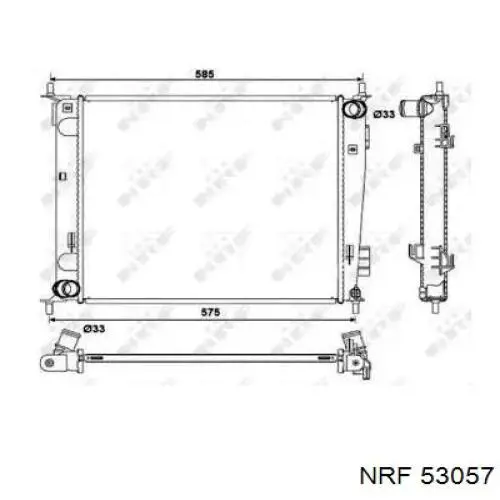 Chłodnica silnika NRF 53057 cena, od 91,04 USD