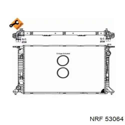 Chłodnica silnika NRF 53064 cena, od 88,96 USD