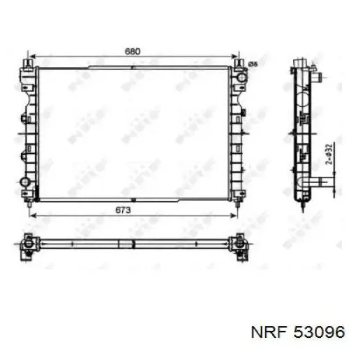 Chłodnica silnika NRF 53096 cena, od 108,96 USD