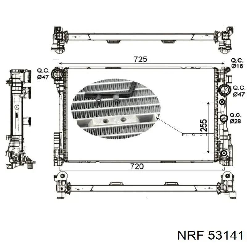 Chłodnica silnika NRF 53141 cena, od 212,50 USD