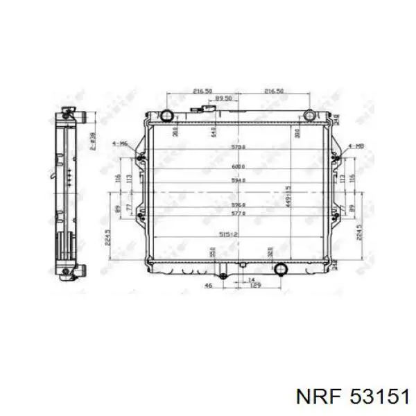 Chłodnica silnika NRF 53151 cena, od 177,02 USD