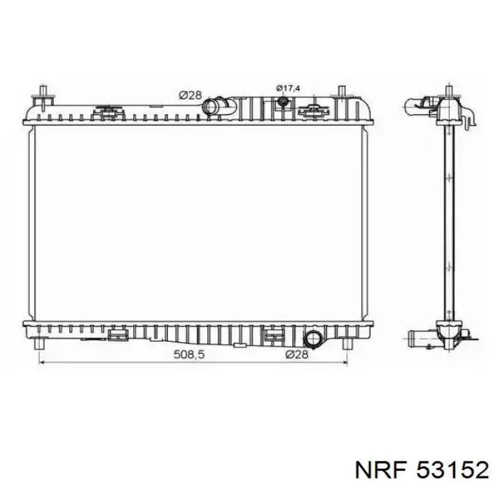 Chłodnica silnika NRF 53152 cena, od 83,21 USD