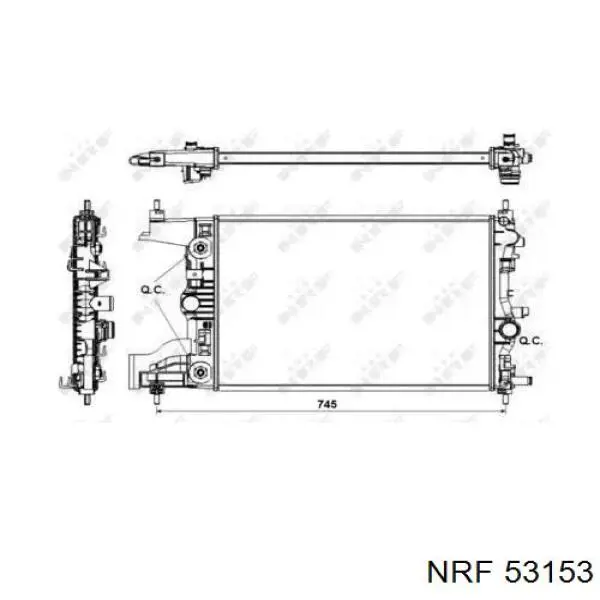 Chłodnica silnika NRF 53153 cena, od 58,64 USD