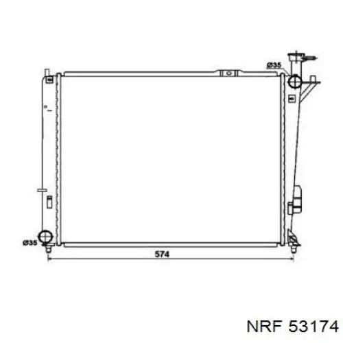 Chłodnica silnika NRF 53174 cena, od 168,67 USD