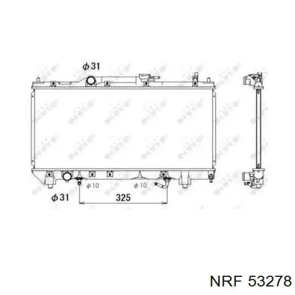 Chłodnica silnika NRF 53278 cena, od 121,76 USD