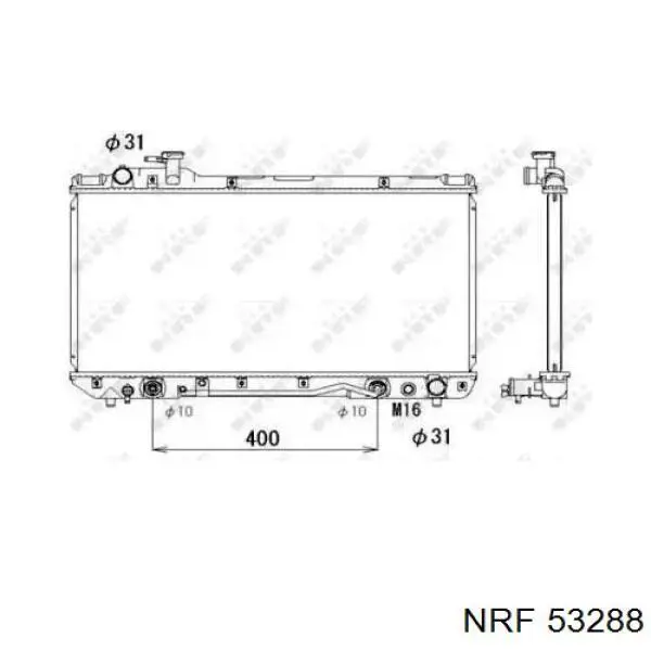 Chłodnica silnika NRF 53288 cena, od 109,35 USD