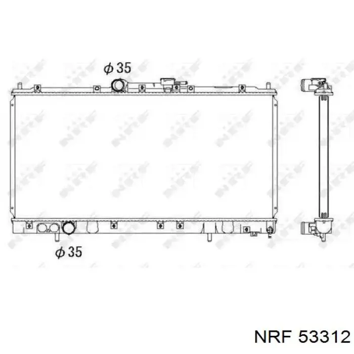 Chłodnica silnika NRF 53312 cena, od 117,28 USD