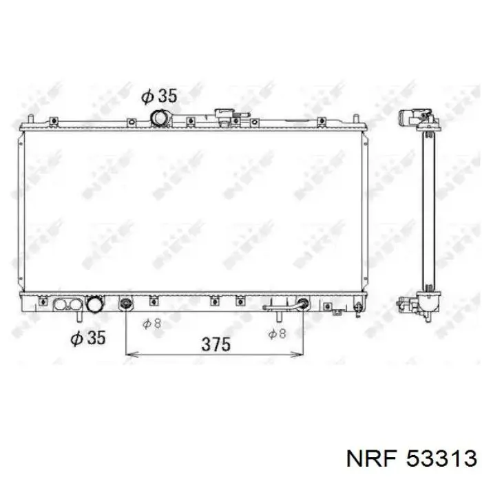 Chłodnica silnika NRF 53313 cena, od 114,79 USD