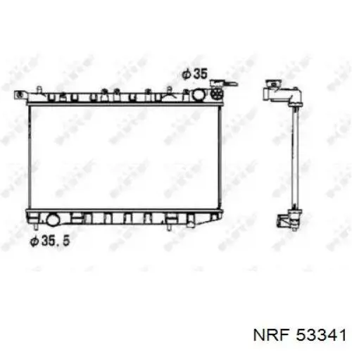 Chłodnica silnika NRF 53341 cena, od 105,48 USD
