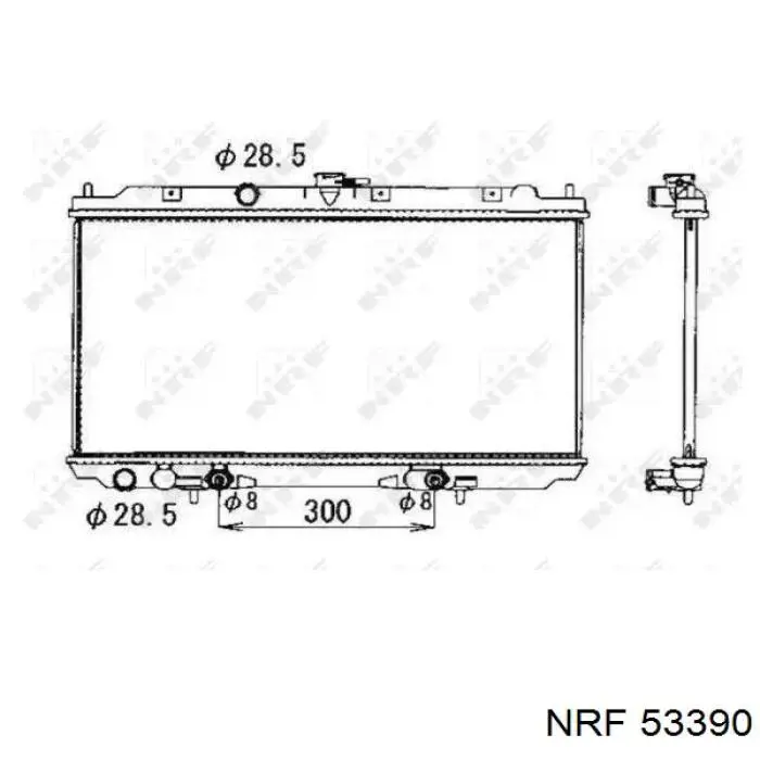 Chłodnica silnika NRF 53390 cena, od 124,43 USD
