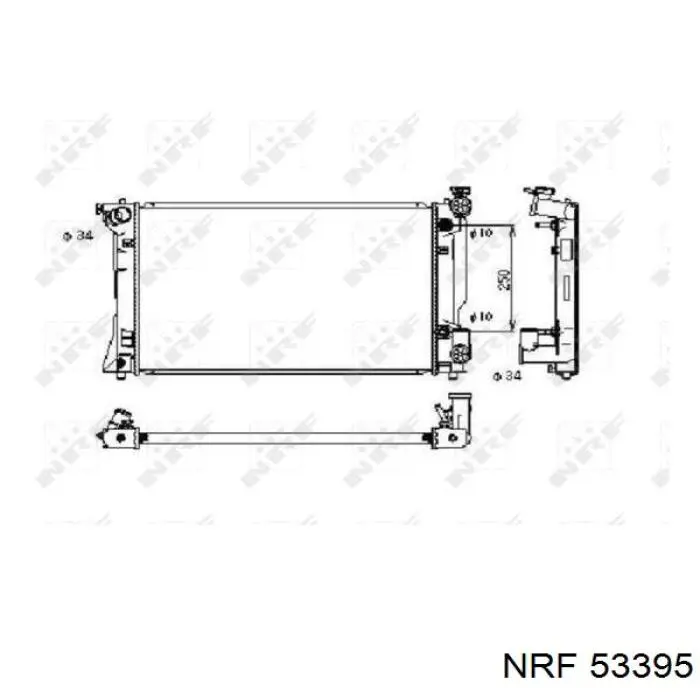 Chłodnica silnika NRF 53395 cena, od 142,65 USD