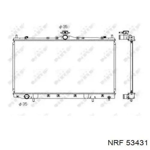 Chłodnica silnika NRF 53431 cena, od 135,79 USD