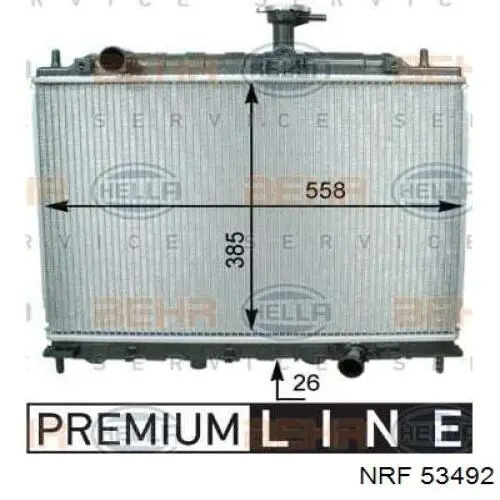 Chłodnica silnika NRF 53492 cena, od 125,99 USD