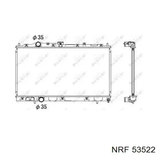 Chłodnica silnika NRF 53522 cena, od 73,34 USD