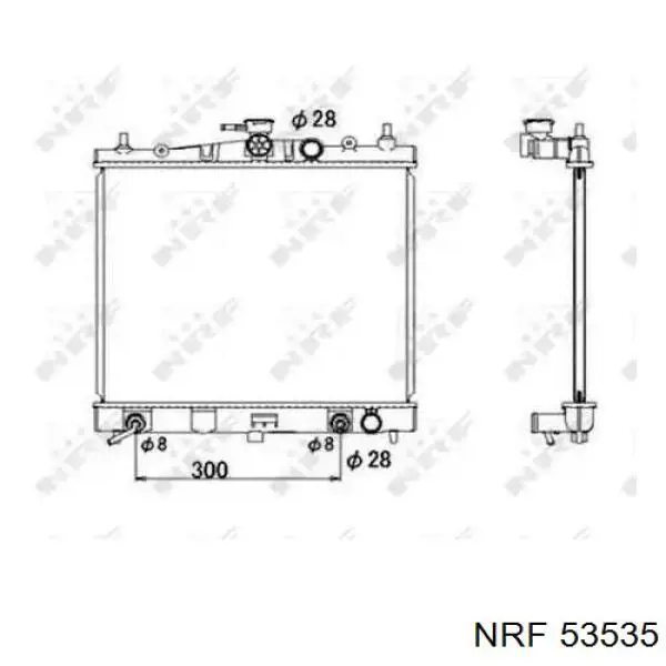 Chłodnica silnika NRF 53535 cena, od 99,45 USD