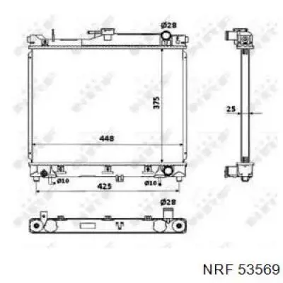 Chłodnica silnika NRF 53569 cena, od 122,91 USD