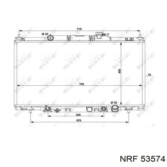 Chłodnica silnika NRF 53574 cena, od 111,42 USD