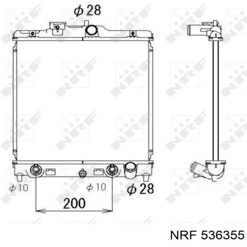 Chłodnica silnika NRF 536355 cena, od 34,28 USD