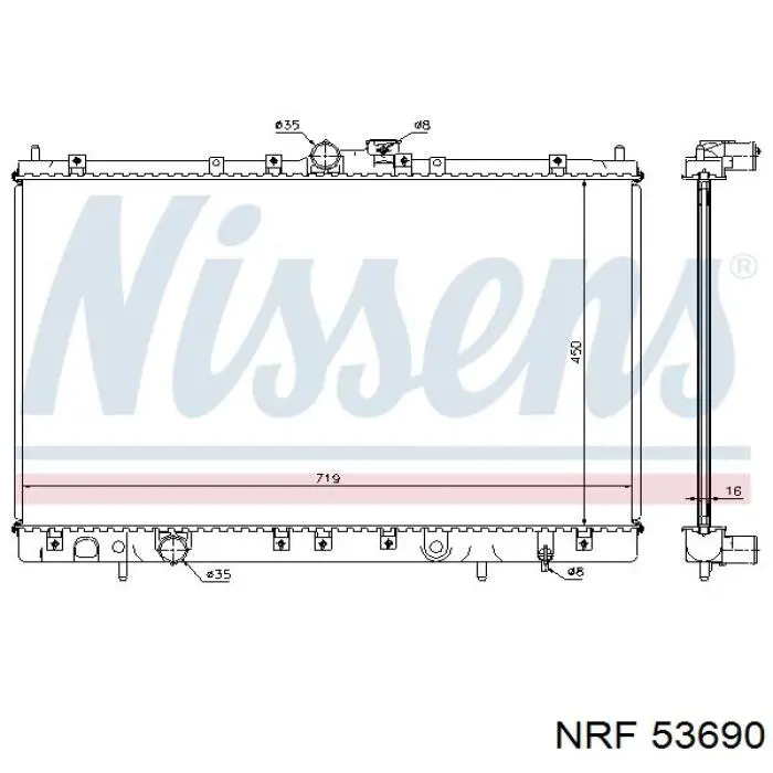 Chłodnica silnika NRF 53690 cena, od 72,52 USD