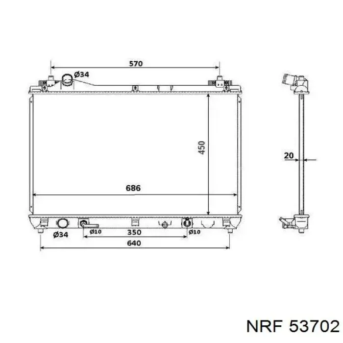 Chłodnica silnika NRF 53702 cena, od 130,67 USD