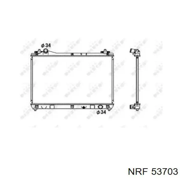 Chłodnica silnika NRF 53703 cena, od 132,93 USD