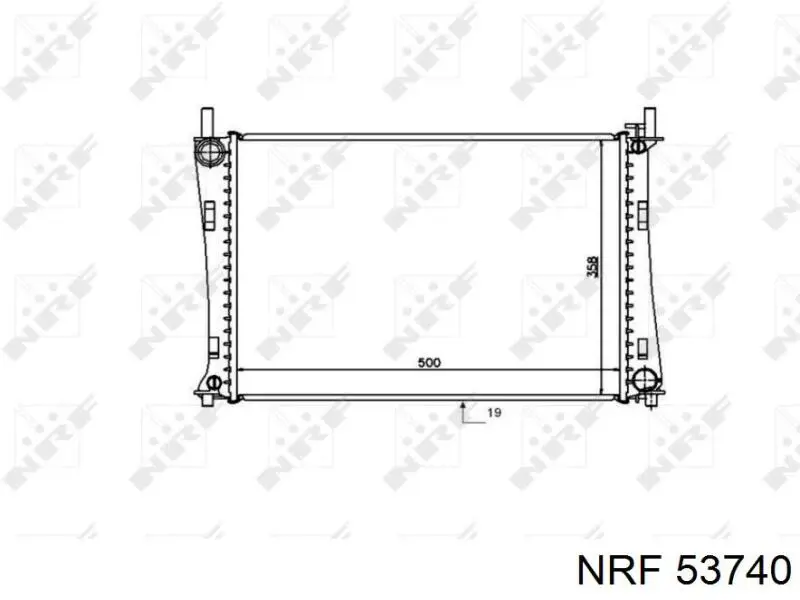 Chłodnica silnika NRF 53740 cena, od 80,83 USD