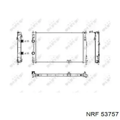 Chłodnica silnika NRF 53757 cena, od 112,73 USD