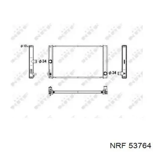 Chłodnica silnika NRF 53764 cena, od 120,04 USD
