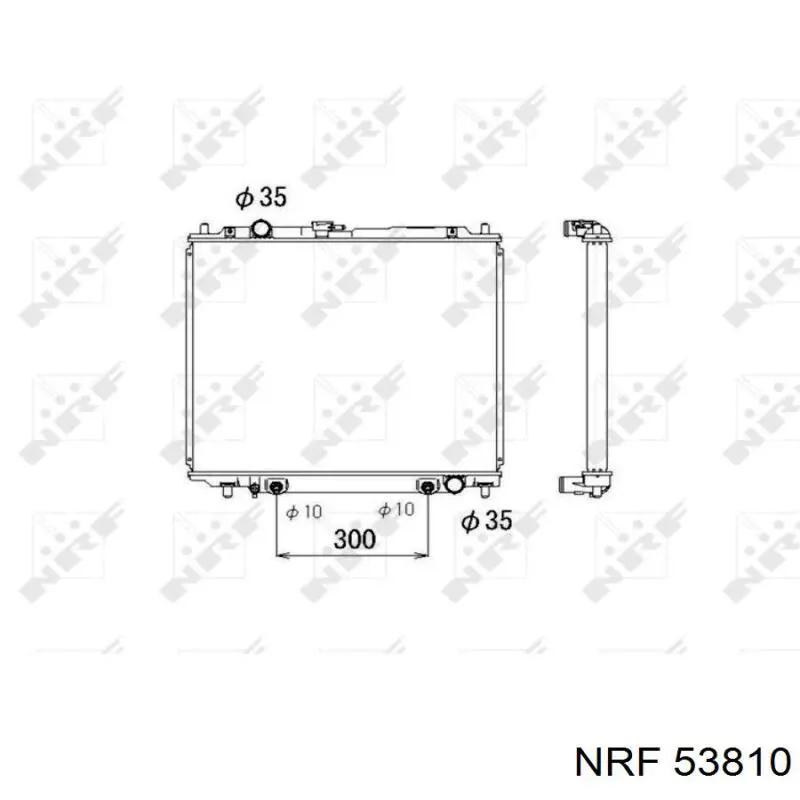 Chłodnica silnika NRF 53810 cena, od 108,04 USD