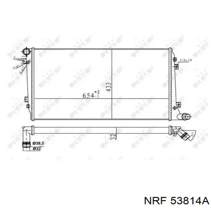 53814A NRF chłodnica silnika