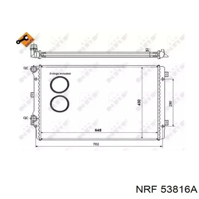 53816A NRF chłodnica silnika