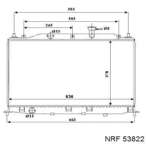 Chłodnica silnika NRF 53822 cena, od 105,80 USD