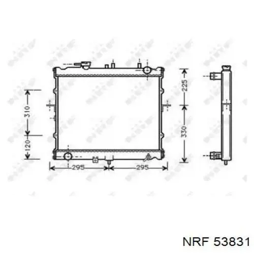 Chłodnica silnika NRF 53831 cena, od 127,73 USD