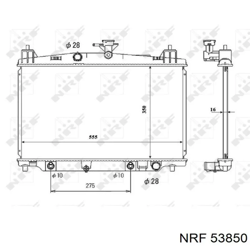 Chłodnica silnika NRF 53850 cena, od 139,75 USD