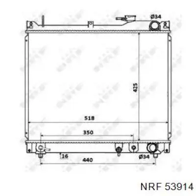 Chłodnica silnika NRF 53914 cena, od 104,45 USD