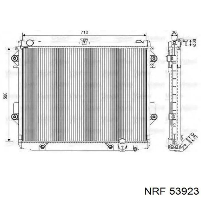 Do koszyka 53923 NRF Chłodnica silnika