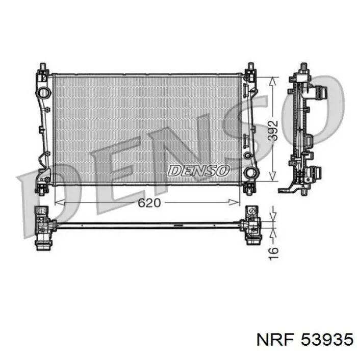 Chłodnica silnika NRF 53935 cena, od 116,76 USD