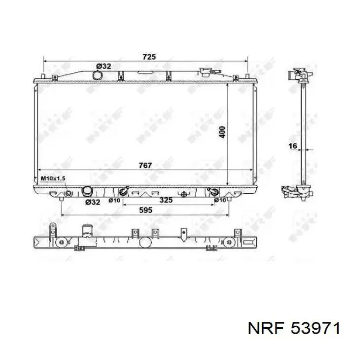 Chłodnica silnika NRF 53971 cena, od 184,53 USD