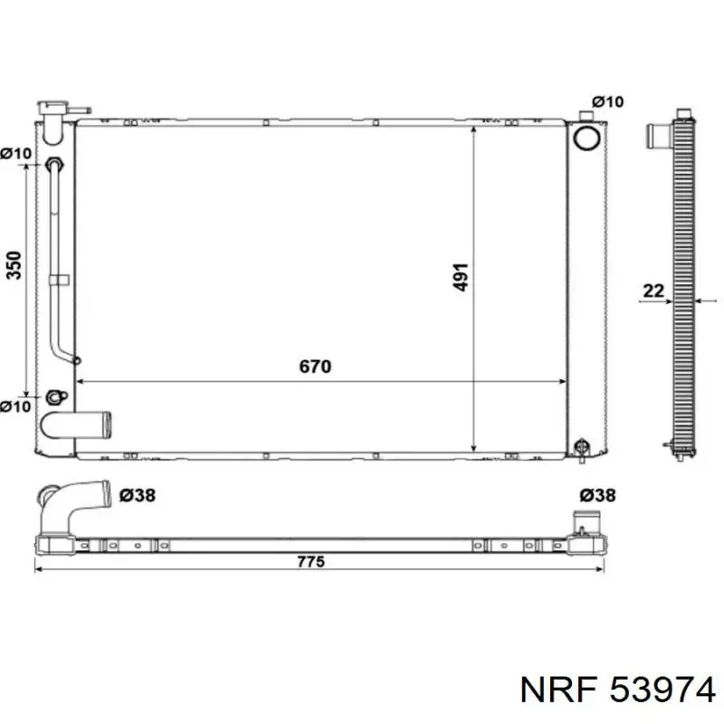 Chłodnica silnika NRF 53974 cena, od 189,50 USD