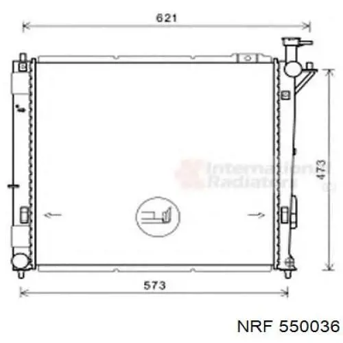 Chłodnica silnika NRF 550036 cena, od 202,82 USD