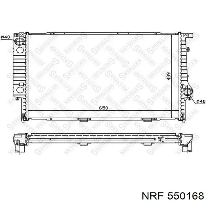 Chłodnica silnika dodatkowa NRF 550168 cena, od 371,33 USD