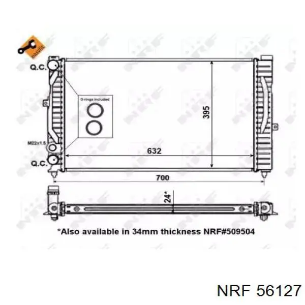 56127 NRF chłodnica silnika