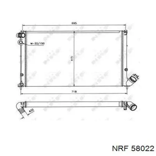 Chłodnica silnika NRF 58022 cena, od 104,00 USD