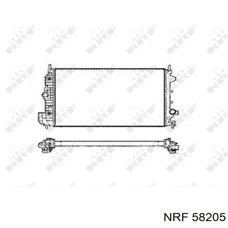 Chłodnica silnika NRF 58205 cena, od 112,37 USD