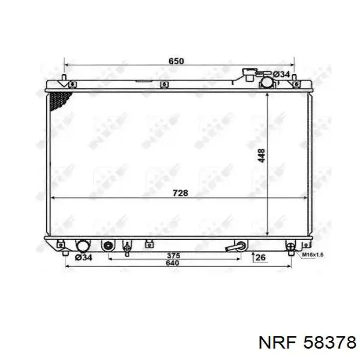 Chłodnica silnika NRF 58378 cena, od 144,81 USD